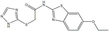 N-(6-ethoxy-1,3-benzothiazol-2-yl)-2-(1H-1,2,4-triazol-5-ylsulfanyl)acetamide Struktur