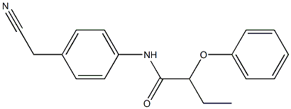 N-[4-(cyanomethyl)phenyl]-2-phenoxybutanamide Struktur