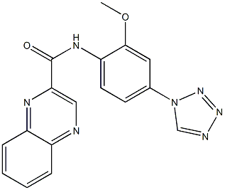 N-[2-methoxy-4-(tetrazol-1-yl)phenyl]quinoxaline-2-carboxamide Struktur