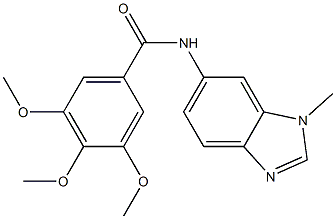 3,4,5-trimethoxy-N-(3-methylbenzimidazol-5-yl)benzamide Struktur