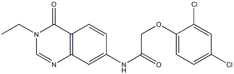 2-(2,4-dichlorophenoxy)-N-(3-ethyl-4-oxoquinazolin-7-yl)acetamide Struktur