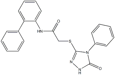 2-[(5-oxo-4-phenyl-1H-1,2,4-triazol-3-yl)sulfanyl]-N-(2-phenylphenyl)acetamide Struktur