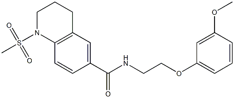 N-[2-(3-methoxyphenoxy)ethyl]-1-methylsulfonyl-3,4-dihydro-2H-quinoline-6-carboxamide Struktur