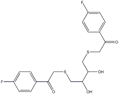 1-(4-fluorophenyl)-2-[4-[2-(4-fluorophenyl)-2-oxoethyl]sulfanyl-2,3-dihydroxybutyl]sulfanylethanone Struktur