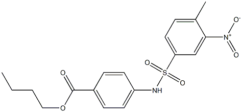 butyl 4-[(4-methyl-3-nitrophenyl)sulfonylamino]benzoate Struktur