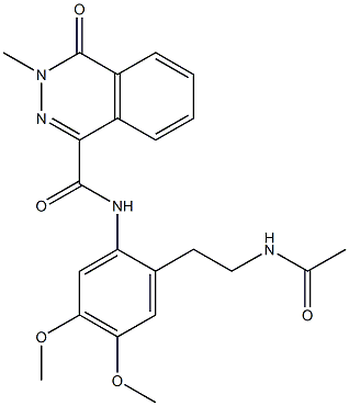 N-[2-(2-acetamidoethyl)-4,5-dimethoxyphenyl]-3-methyl-4-oxophthalazine-1-carboxamide Struktur