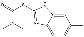 S-[(6-methyl-1H-benzimidazol-2-yl)] N,N-dimethylcarbamothioate Struktur