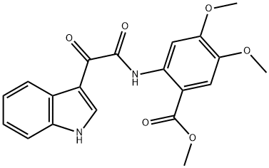 methyl 2-[[2-(1H-indol-3-yl)-2-oxoacetyl]amino]-4,5-dimethoxybenzoate Struktur