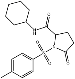 N-cyclohexyl-1-(4-methylphenyl)sulfonyl-5-oxopyrrolidine-2-carboxamide Structure