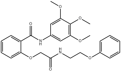 2-[2-oxo-2-(2-phenoxyethylamino)ethoxy]-N-(3,4,5-trimethoxyphenyl)benzamide Struktur