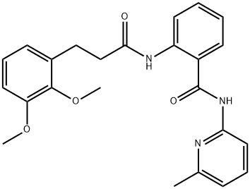 2-[3-(2,3-dimethoxyphenyl)propanoylamino]-N-(6-methylpyridin-2-yl)benzamide Struktur