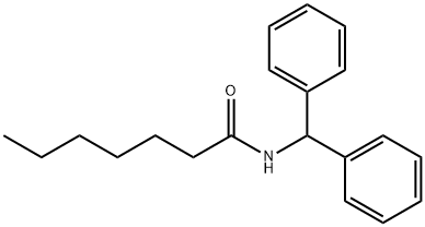 N-benzhydrylheptanamide Struktur