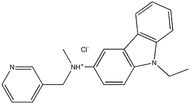 (9-ethylcarbazol-3-yl)methyl-(pyridin-3-ylmethyl)azanium chloride Struktur