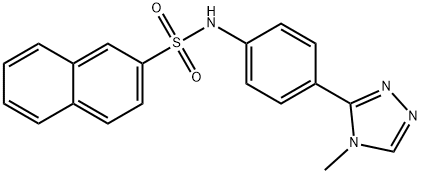 N-[4-(4-methyl-1,2,4-triazol-3-yl)phenyl]naphthalene-2-sulfonamide Struktur