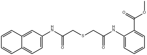 methyl 2-[[2-[2-(naphthalen-2-ylamino)-2-oxoethyl]sulfanylacetyl]amino]benzoate Struktur