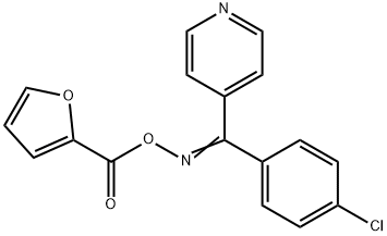 [(Z)-[(4-chlorophenyl)-pyridin-4-ylmethylidene]amino] furan-2-carboxylate Struktur