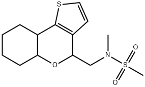 N-(5a,6,7,8,9,9a-hexahydro-4H-thieno[3,2-c]chromen-4-ylmethyl)-N-methylmethanesulfonamide Struktur