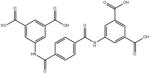 5-[[4-[(3,5-dicarboxyphenyl)carbamoyl]benzoyl]amino]benzene-1,3-dicarboxylic acid Struktur