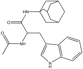 2-acetamido-N-(1-adamantyl)-3-(1H-indol-3-yl)propanamide Struktur