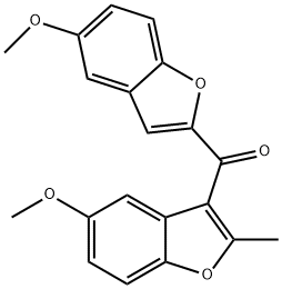 (5-methoxy-1-benzofuran-2-yl)-(5-methoxy-2-methyl-1-benzofuran-3-yl)methanone Struktur