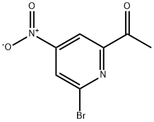 1-(6-Bromo-4-nitro-pyridin-2-yl)-ethanone Struktur