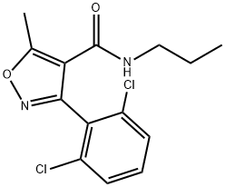 3-(2,6-dichlorophenyl)-5-methyl-N-propyl-1,2-oxazole-4-carboxamide Struktur