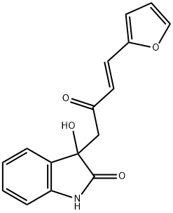 3-[(E)-4-(furan-2-yl)-2-oxobut-3-enyl]-3-hydroxy-1H-indol-2-one Struktur