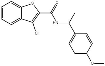 3-chloro-N-[1-(4-methoxyphenyl)ethyl]-1-benzothiophene-2-carboxamide Struktur