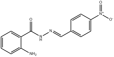 2-amino-N-[(E)-(4-nitrophenyl)methylideneamino]benzamide Struktur