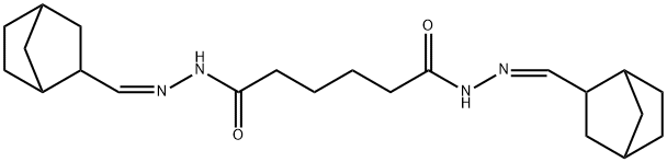 N,N'-bis[(Z)-3-bicyclo[2.2.1]heptanylmethylideneamino]hexanediamide Struktur