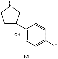 3-(4-fluorophenyl)pyrrolidin-1-ium-3-ol chloride Struktur