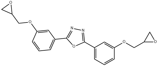 2,5-bis[3-(oxiran-2-ylmethoxy)phenyl]-1,3,4-oxadiazole Struktur