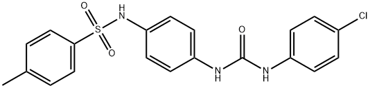 1-(4-chlorophenyl)-3-[4-[(4-methylphenyl)sulfonylamino]phenyl]urea Struktur