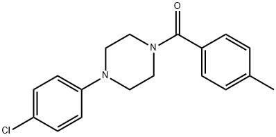 [4-(4-chlorophenyl)piperazin-1-yl]-(4-methylphenyl)methanone Struktur