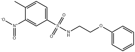 4-methyl-3-nitro-N-(2-phenoxyethyl)benzenesulfonamide Struktur