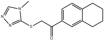 2-[(4-methyl-1,2,4-triazol-3-yl)sulfanyl]-1-(5,6,7,8-tetrahydronaphthalen-2-yl)ethanone Struktur