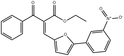 ethyl (Z)-2-benzoyl-3-[5-(3-nitrophenyl)furan-2-yl]prop-2-enoate Struktur