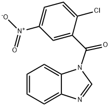 benzimidazol-1-yl-(2-chloro-5-nitrophenyl)methanone Struktur