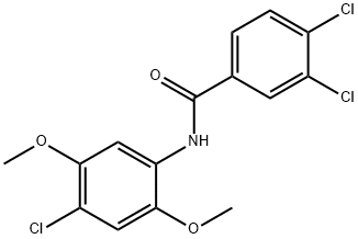 3,4-dichloro-N-(4-chloro-2,5-dimethoxyphenyl)benzamide Struktur