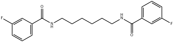 3-fluoro-N-[6-[(3-fluorobenzoyl)amino]hexyl]benzamide Struktur