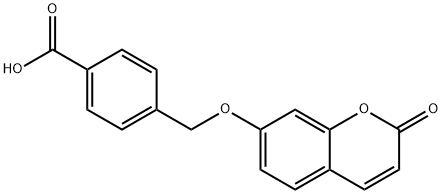 4-[(2-oxochromen-7-yl)oxymethyl]benzoic acid Struktur