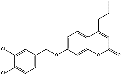 7-[(3,4-dichlorophenyl)methoxy]-4-propylchromen-2-one Struktur