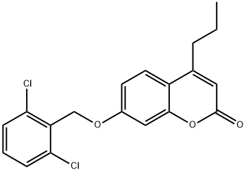 7-[(2,6-dichlorophenyl)methoxy]-4-propylchromen-2-one Struktur