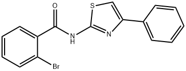 2-bromo-N-(4-phenyl-1,3-thiazol-2-yl)benzamide Struktur