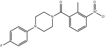 [4-(4-fluorophenyl)piperazin-1-yl]-(2-methyl-3-nitrophenyl)methanone Struktur