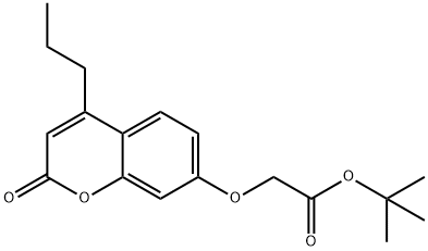 tert-butyl 2-(2-oxo-4-propylchromen-7-yl)oxyacetate Struktur