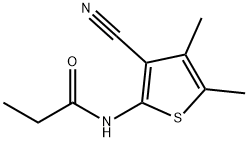 N-(3-cyano-4,5-dimethylthiophen-2-yl)propanamide Struktur