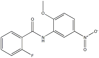 2-fluoro-N-(2-methoxy-5-nitrophenyl)benzamide Struktur