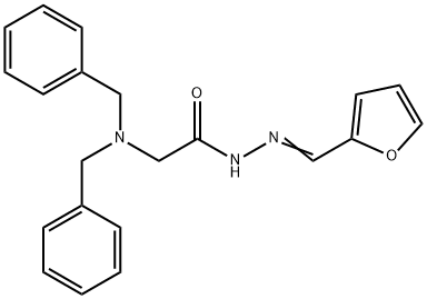 2-(dibenzylamino)-N-[(E)-furan-2-ylmethylideneamino]acetamide Struktur