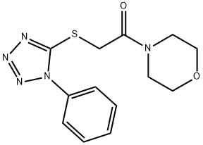 1-morpholin-4-yl-2-(1-phenyltetrazol-5-yl)sulfanylethanone Struktur